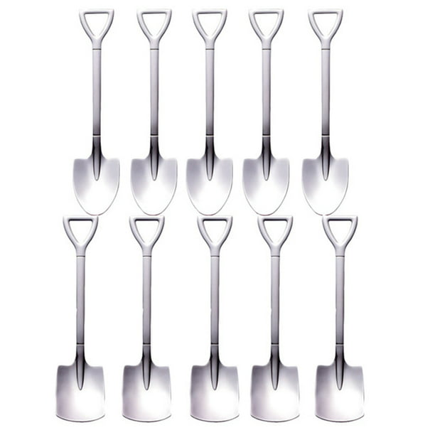 Coffee Dessert Spoon Flatware Gift Idea 7 Color Stainless Steel Shovel Teaspoon